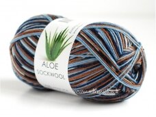 Hjertegarn Aloe Sockwool 5060 mėlyna - ruda
