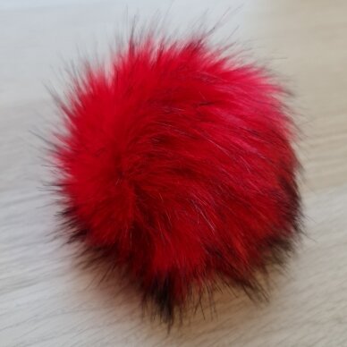 Pompon 0057 red with dark tips