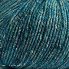 Cotton Merino Tweed 504 vandens žaliai mėlyna
