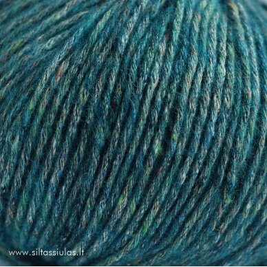 Cotton Merino Tweed 504 vandens žaliai mėlyna 2