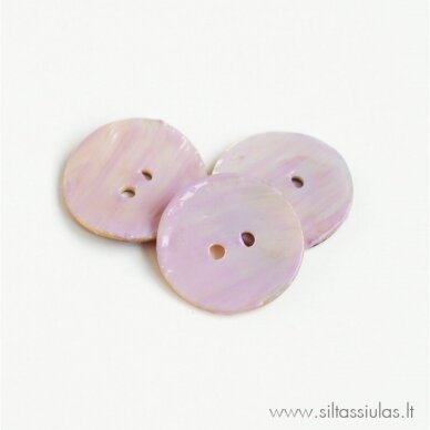Painted mother-of-pearl button (lilac)