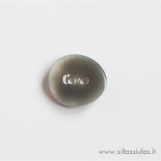 Enamel Coated Mother of Pearl Button (Grey)