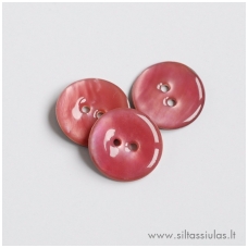 Enamel Coated Mother of Pearl Button (Pink)