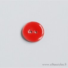 Enamel Coated Mother of Pearl Button (Bright Red)