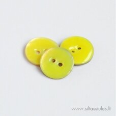 Enamel Coated Mother of Pearl Button (Green Yellow)