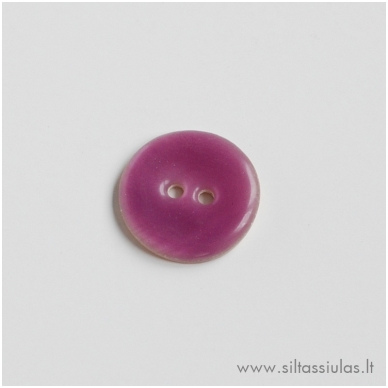Enamel Coated Mother of Pearl Button (Lilac) 1