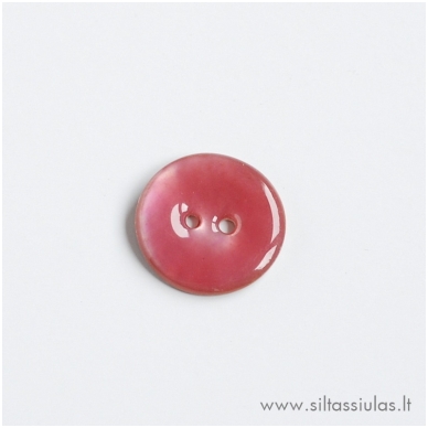 Ar emalju pārklāta perlamutra poga (rozā) 1