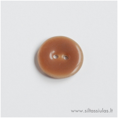 Enamel-coated mother-of-pearl button (sand brown) 1