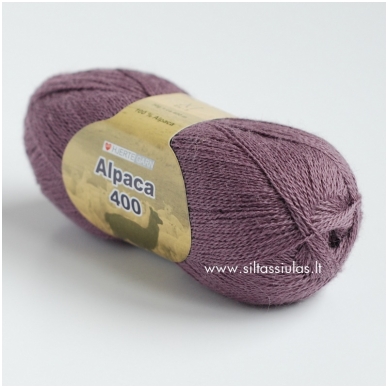 Hjertegarn Alpaca 400 gray purple 1850