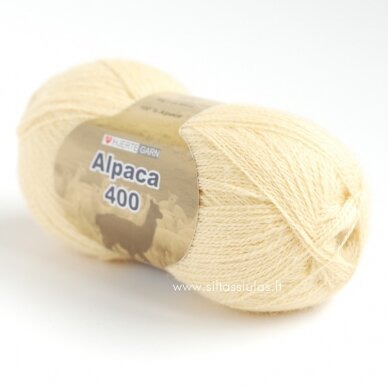 Hjertegarn Alpaca 400 vanilla yellow 1100