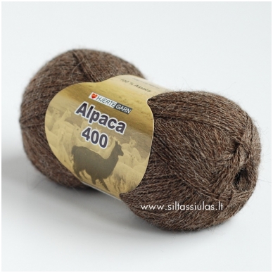 Hjertegarn Alpaca 400 vidutinė ruda 211