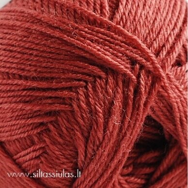 Hjertegarn Bamboo Wool 1426 plytų raudona 1