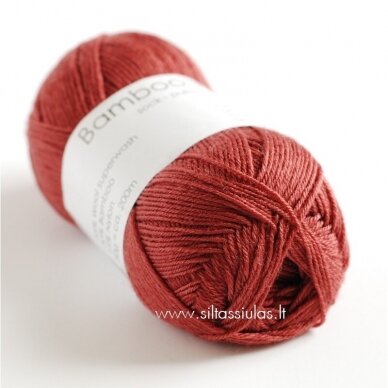 Hjertegarn Bamboo Wool 1426 plytų raudona