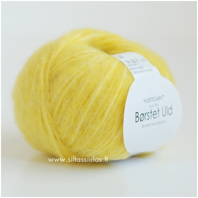 Hjertegarn Brushed Wool 2676 citrinų geltona