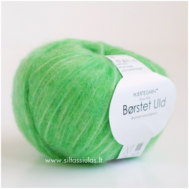 Hjertegarn Brushed Wool 6340 ryškiai žalia