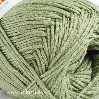Hjertegarn Green Cotton Linen 115 gluosnio žalia 1