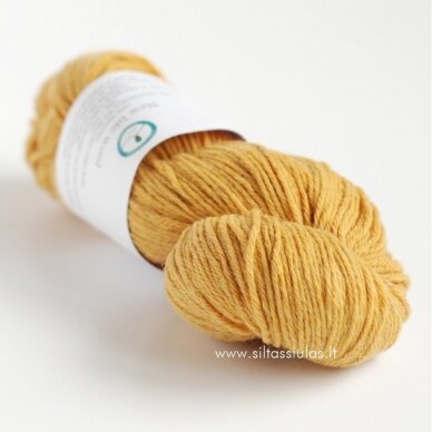 Hjertegarn New Life Wool 4270 tamsiai geltona 2