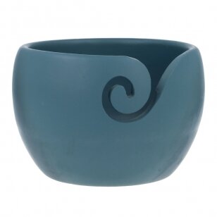 Yarn bowl (mango wood) 01 blue
