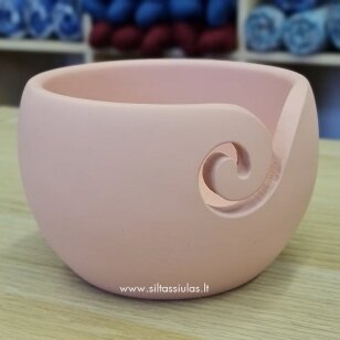 Yarn bowl (mango wood) 04 pink