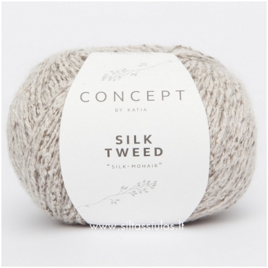 Katia Concept Silk Tweed 52 drobės balta
