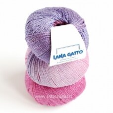 Lana Gatto Merinocot Printed 30326 pink - lilac - cyclamen