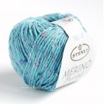 Merino Tweed 59414 aqua blue