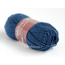 Merino Cotton 904 tamsių džinsų mėlyna
