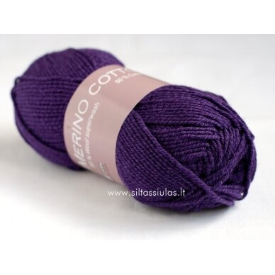 Merino Cotton 1800 tamsiai violetinė