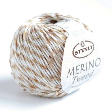 Merino Tweed 00403 white beige