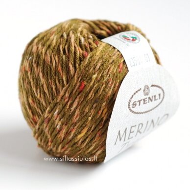 Merino Tweed 83504 golden olives