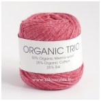 Hjertegarn Organic Trio 5030 aviečių raudona
