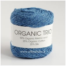 Hjertegarn Organic Trio 5004 vandenyno mėlyna