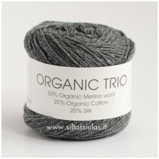 Hjertegarn Organic Trio 5032 grafito pilka