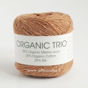 Hjertegarn Organic Trio 5003 riekstu brūns