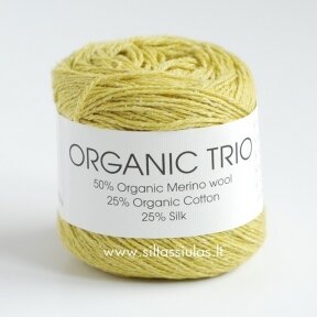 Hjertegarn Organic Trio 5019 citronzaļš