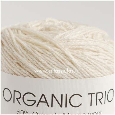 Hjertegarn Organic Trio 5012 drobės balta 1