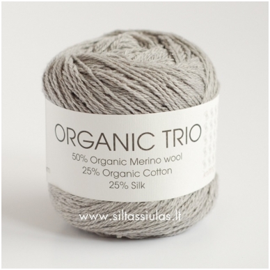 Hjertegarn Organic Trio 5013 sidabro pilka