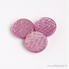 Plastic button "Zigzag - pink"