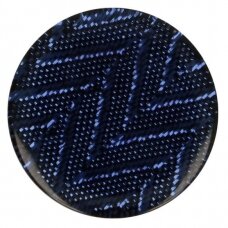 Plastic button "Zigzag - dark blue"