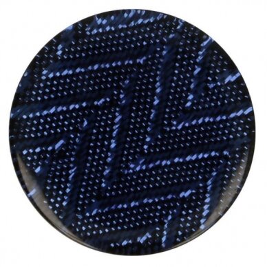 Plastic button "Zigzag - dark blue" 1
