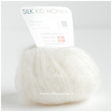 Hjertegarn Silk Kid Mohair 1001 snow white