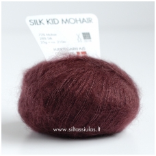 Hjertegarn Silk Kid Mohair 1617 burgundy brown