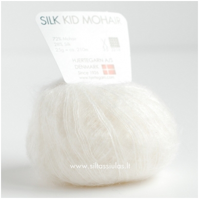 Hjertegarn Silk Kid Mohair 1001 snow white