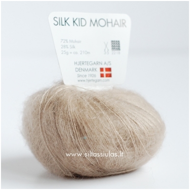 Hjertegarn Silk Kid Mohair 1029 smėlio rusva