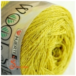 Hjertegarn Wool Silk 3019 citrinų žalia