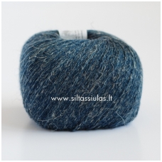 Wool Linen 113 tamsiai mėlyna
