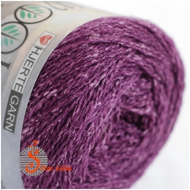 Hjertegarn Wool Silk 3028 baklažano violetinė 1