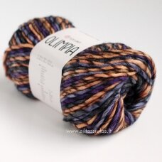 YarnArt Olimpia 1412 caramel brown - violet - gray