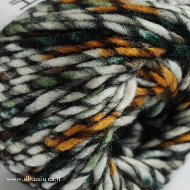 Yarn Art Oplimpia 1402 balta - žalia - ruda - geltona 1