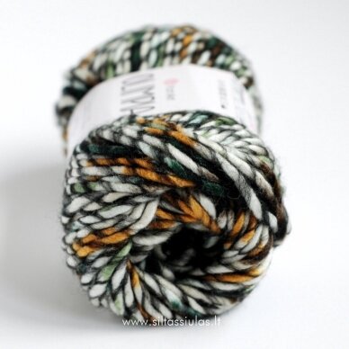 Yarn Art Oplimpia 1402 balta - žalia - ruda - geltona 2